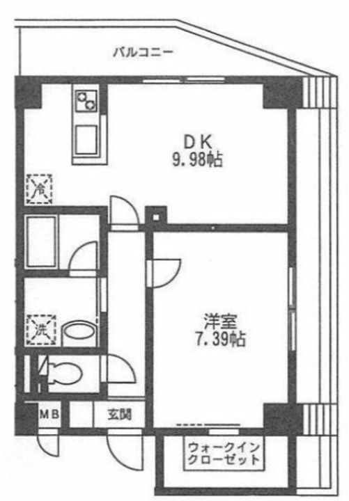 東京都品川区南大井2(マンション)の賃貸物件の間取り