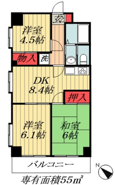 ハイブリッジソシアの間取り