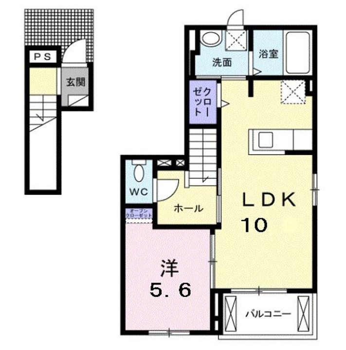 コートピアAの間取り