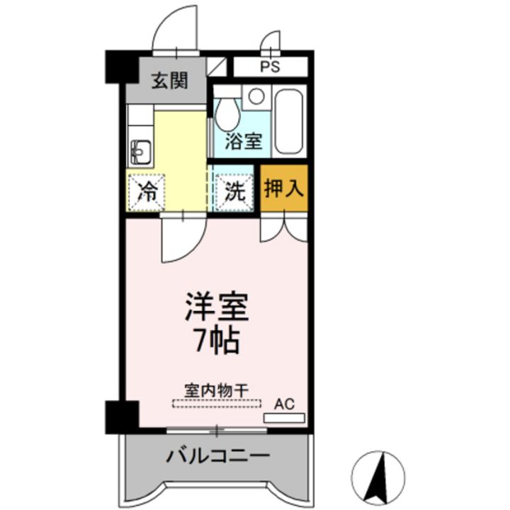 カナンハイツ大元の間取り