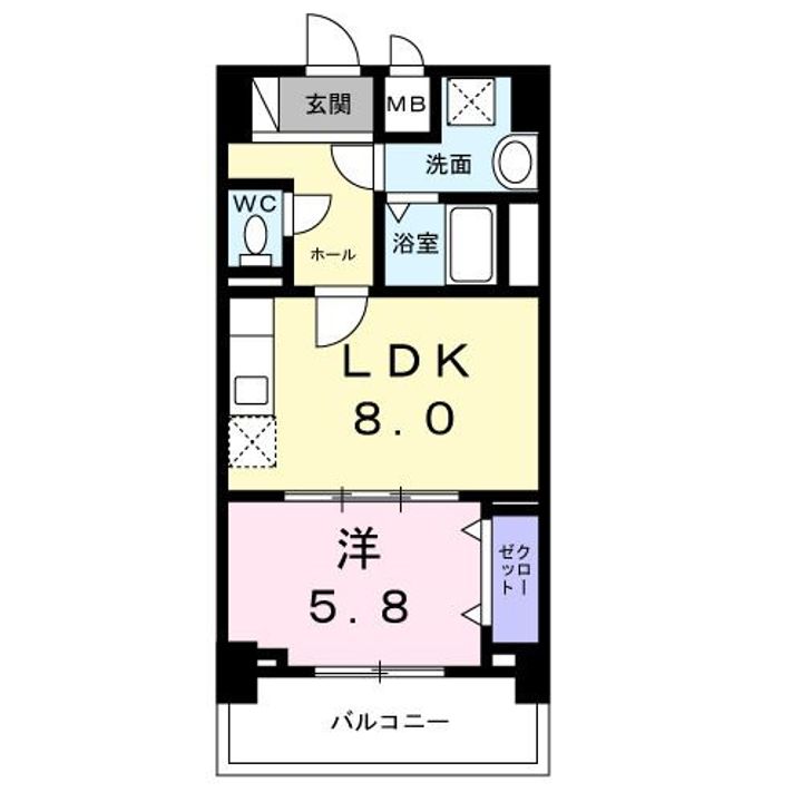 京都府亀岡市亀岡駅北1(マンション)の賃貸物件の間取り