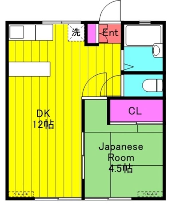 東京都稲城市大丸(アパート)の賃貸物件の間取り