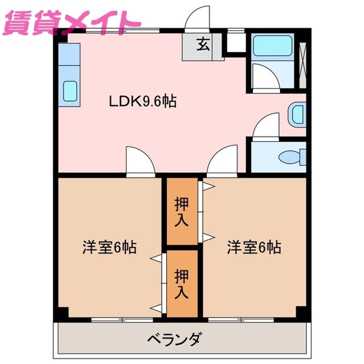 津IN COURT 練木(ノースコート)の間取り