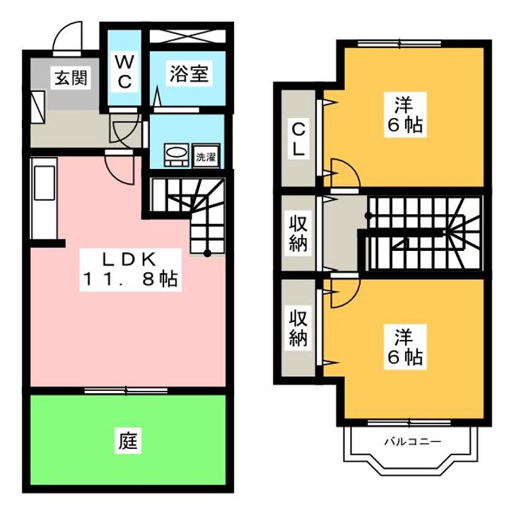岐阜県大垣市荒川町(一戸建)の賃貸物件の間取り