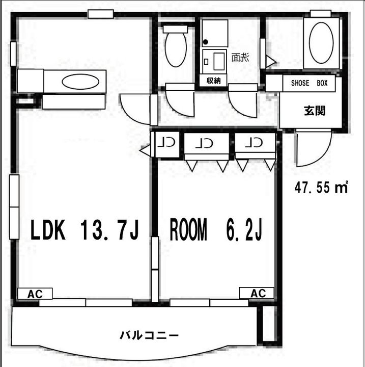 群馬県前橋市元総社町(マンション)の賃貸物件の間取り