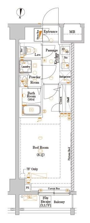 XEBEC亀戸(ジーベック)の間取り