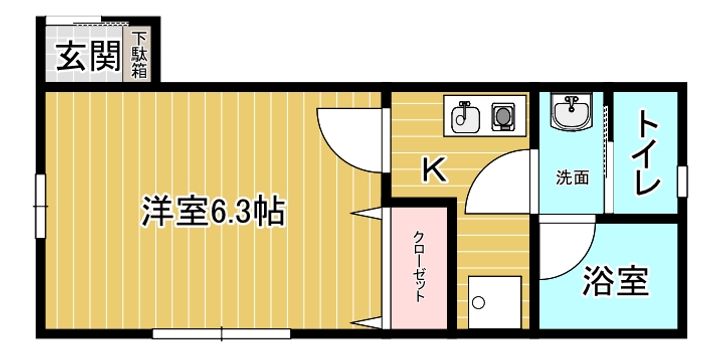 東京都大田区萩中1(アパート)の賃貸物件の間取り