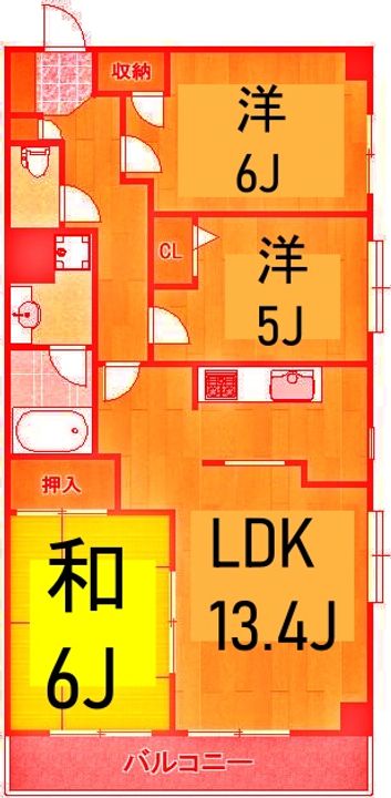ハイマートアサヒ弐番館の間取り