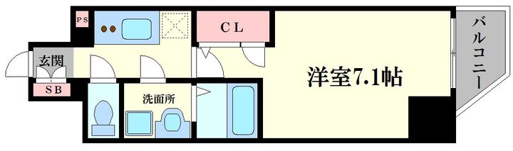 ララプレイス大阪福島ミラの間取り