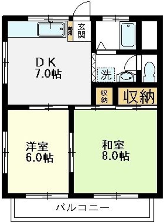 リバーランドハイツAの間取り