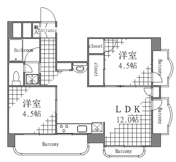 東京都墨田区吾妻橋1(マンション)の賃貸物件の間取り