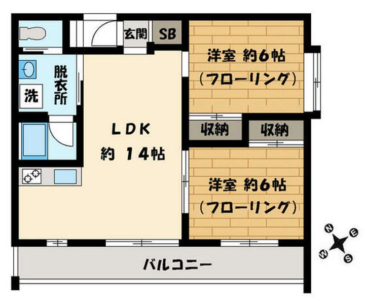 東京都武蔵野市御殿山2(マンション)の賃貸物件の間取り