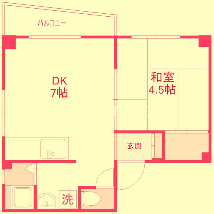 大阪府大阪市福島区鷺洲2(マンション)の賃貸物件の間取り