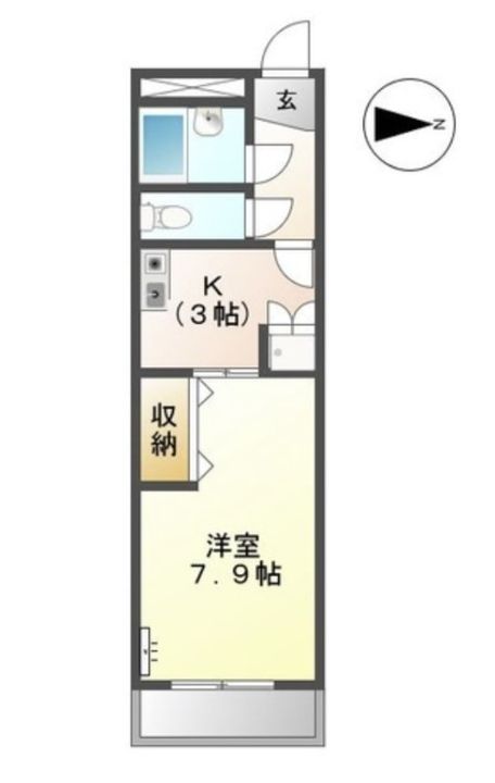 静岡県浜松市中央区幸1(アパート)の賃貸物件の間取り