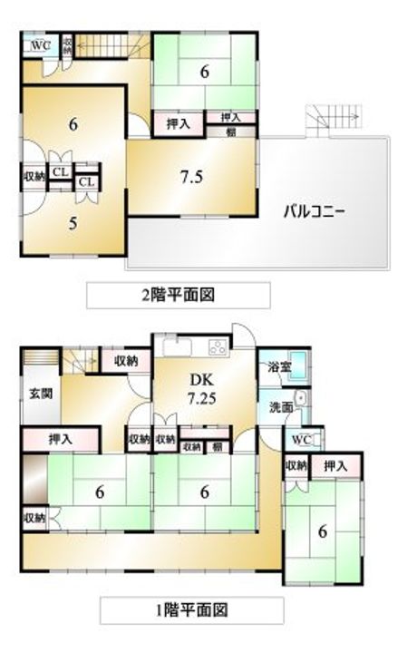 山梨県甲府市飯田5(一戸建)の賃貸物件の間取り