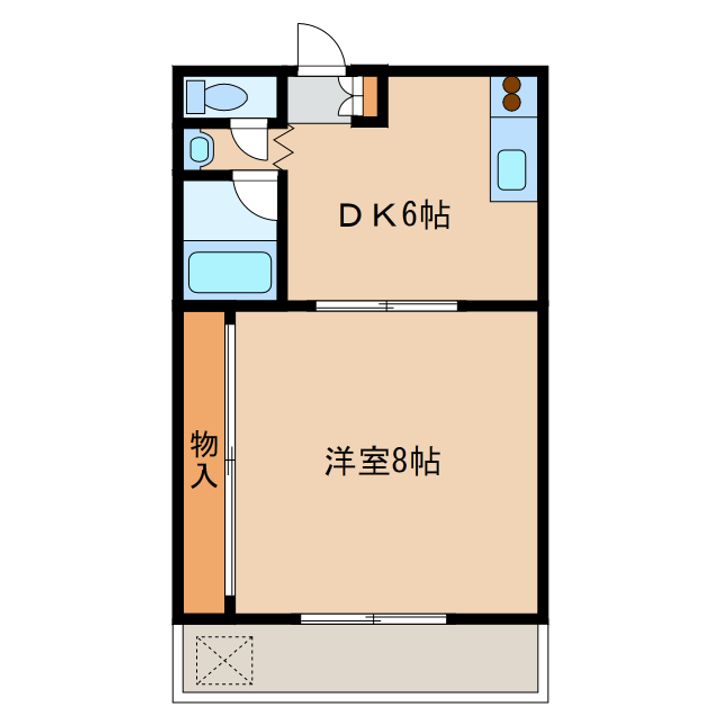 山口県岩国市三笠町2(マンション)の賃貸物件の間取り