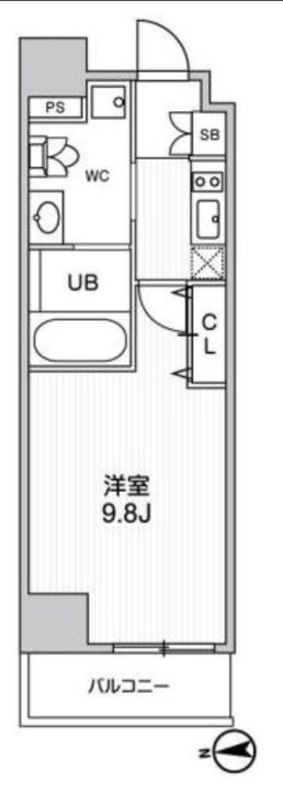 東京都中野区中野5(マンション)の賃貸物件の間取り