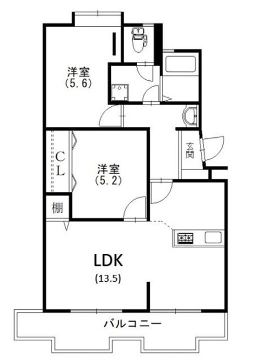 エクシード中沢の間取り