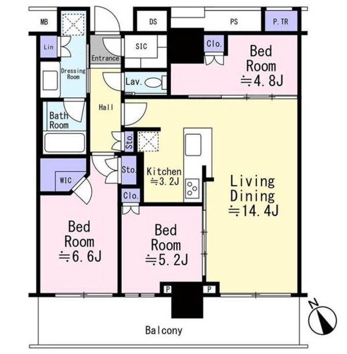 ザ・タワー十条の間取り