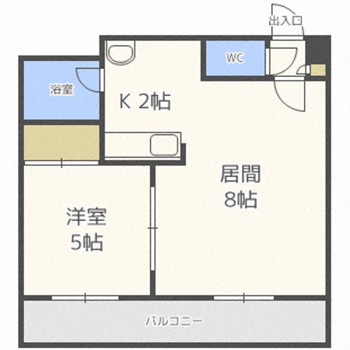 北海道札幌市中央区南八条西6(マンション)の賃貸物件の間取り