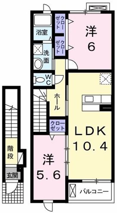 兵庫県神戸市西区玉津町新方(アパート)の賃貸物件の間取り