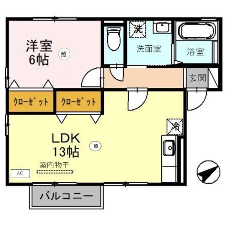 サニーコート杉本 Dの間取り