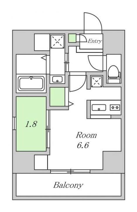 大阪府大阪市北区中津7(マンション)の賃貸物件の間取り