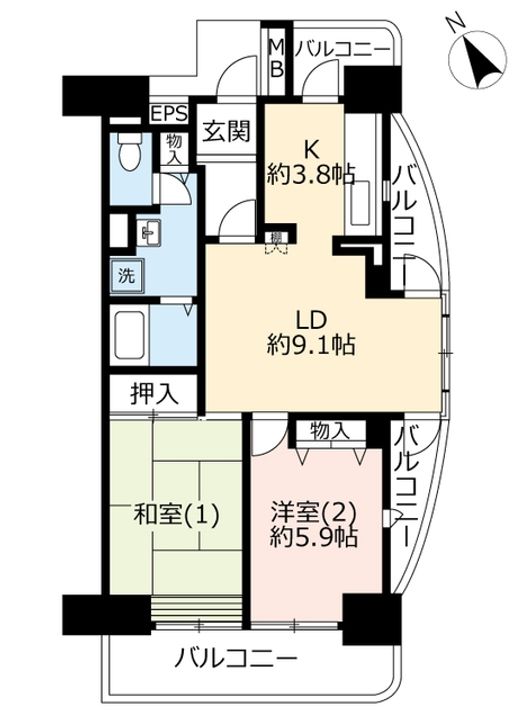 URプロムナード北松戸の間取り