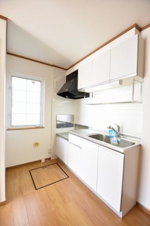 福島県本宮市青田字孫市(アパート)の賃貸物件のキッチン