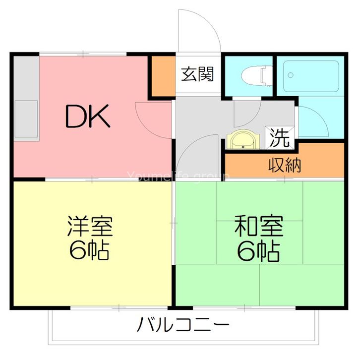神奈川県藤沢市西富(アパート)の賃貸物件の間取り