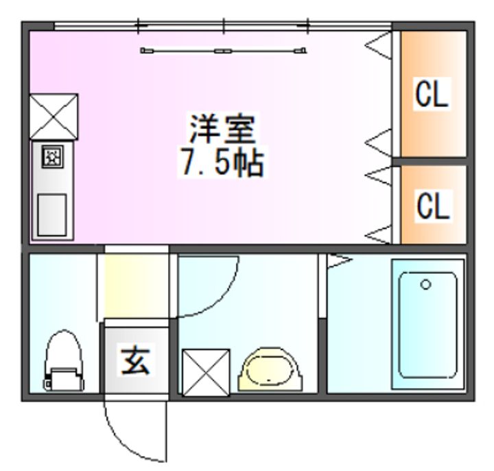 兵庫県三田市中央町(アパート)の賃貸物件の間取り