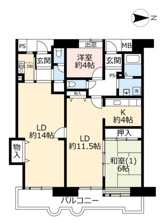 URハーバーランド神戸駅前の間取り