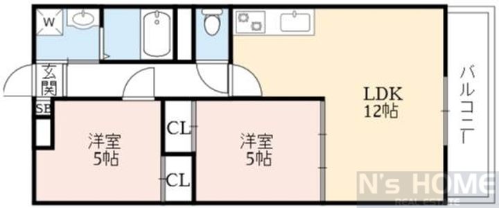 フェリオ永田.の間取り