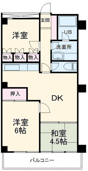 蕨市ロイヤルシティーマンションの間取り