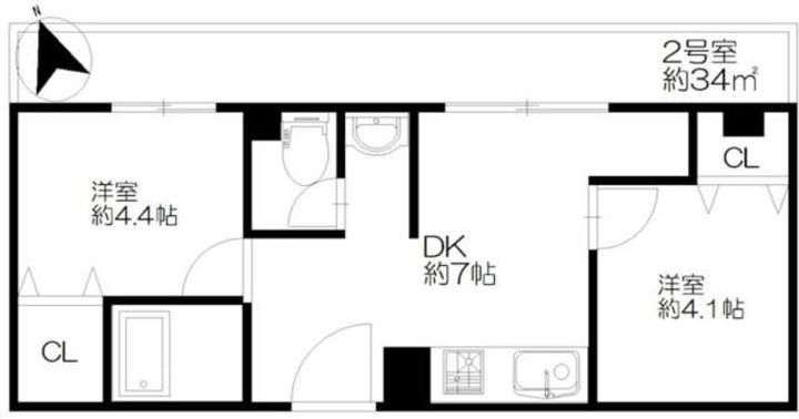 埼玉県川口市並木1(マンション)の賃貸物件の間取り
