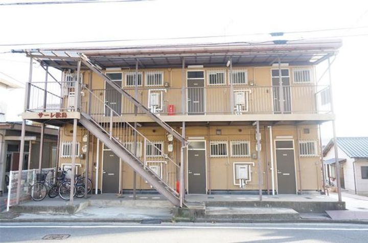 岡山県倉敷市松島の賃貸アパートの外観