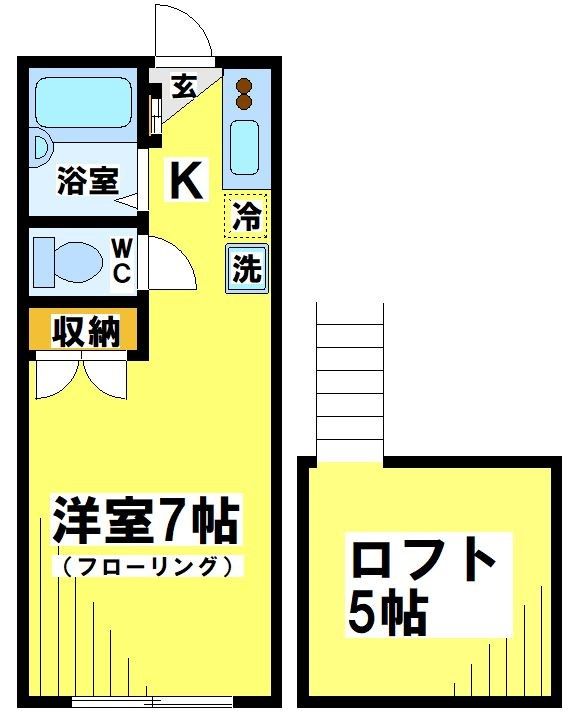 東京都府中市白糸台4(アパート)の賃貸物件の間取り
