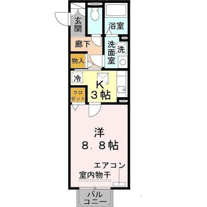 クレアコート A棟の間取り