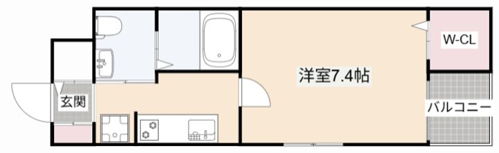 大阪府高槻市芝生町2(マンション)の賃貸物件の間取り
