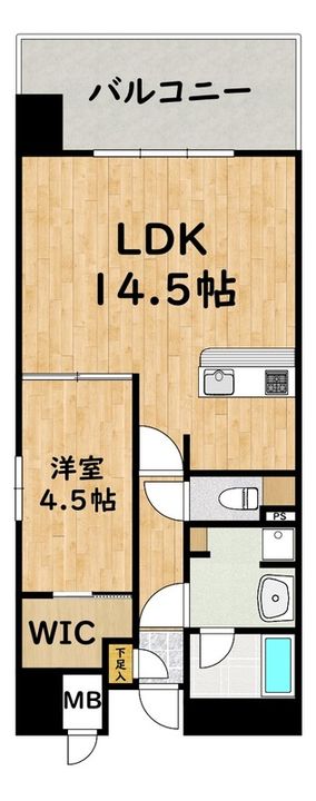福岡県福岡市博多区博多駅南3(マンション)の賃貸物件の間取り