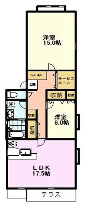東京都国立市西2(マンション)の賃貸物件の間取り