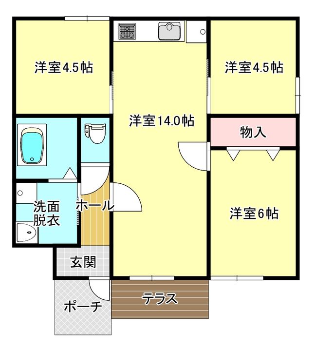熊本県菊池市北宮(一戸建)の賃貸物件の間取り