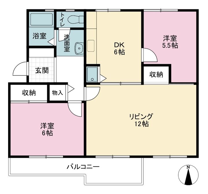 六ツ川台団地2街区8号棟の間取り