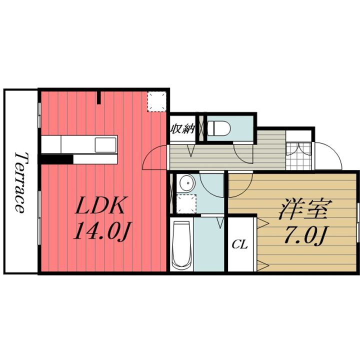 千葉県印西市木下南2(アパート)の賃貸物件の間取り