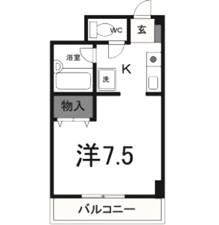 徳島県板野郡松茂町笹木野字八北開拓(アパート)の賃貸物件の間取り