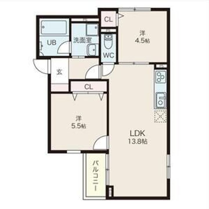 大阪府吹田市元町(アパート)の賃貸物件の間取り