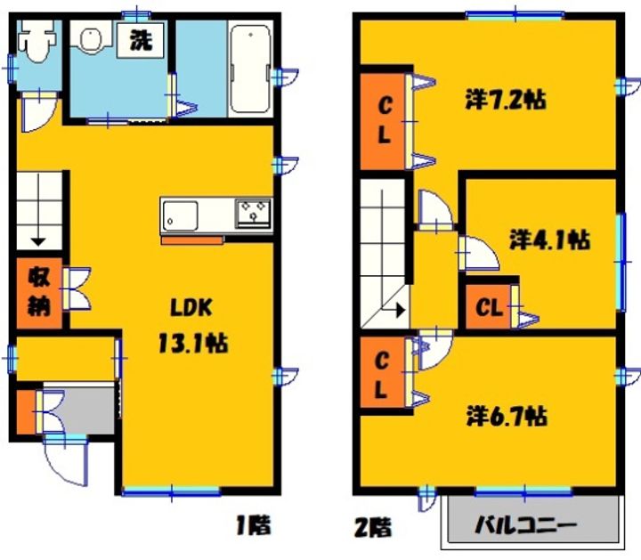 栃木県宇都宮市鶴田町(一戸建)の賃貸物件の間取り