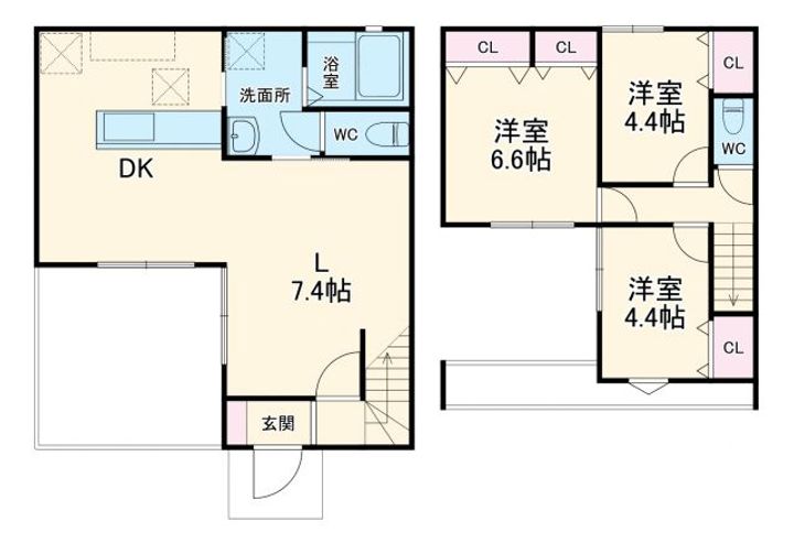 静岡県沼津市若葉町(一戸建)の賃貸物件の間取り