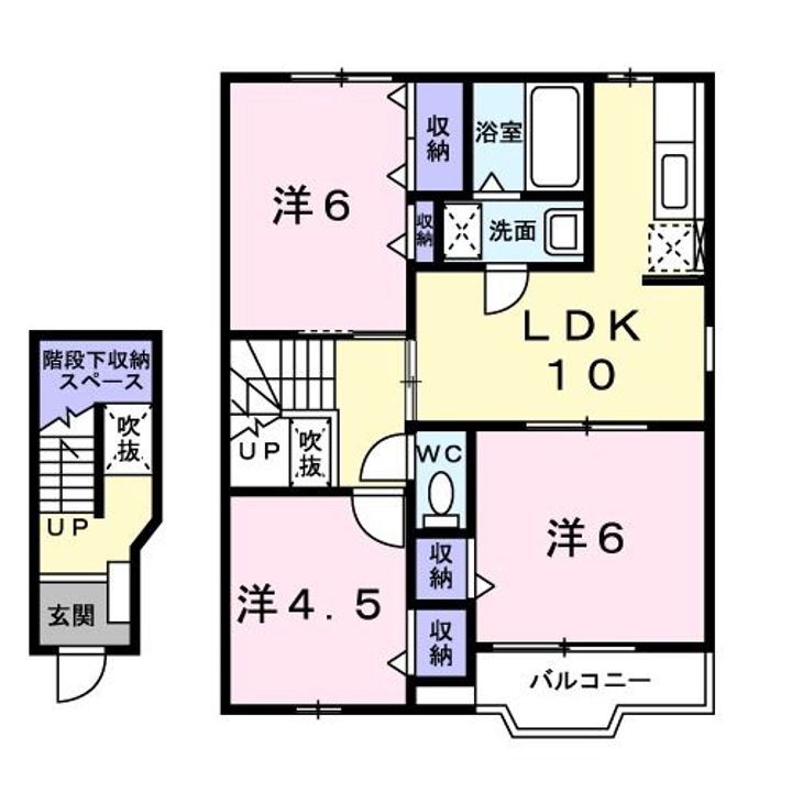 大阪府阪南市下出(アパート)の賃貸物件の間取り