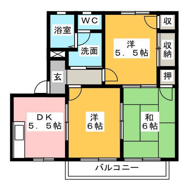 フローレンスB棟の間取り